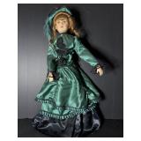 Vtg Porcelain doll 27"