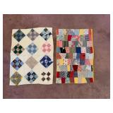 Doll quilts 16" x 22" & 14" x 21"