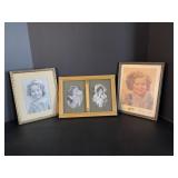 Vtg Shirley Temple pictures in Vtg  frames...