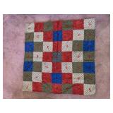 Vtg lap quilt 35" x 35"