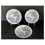 Vtg Countryside Wedgewood plastes (3) 6" dia