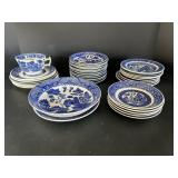 Vtg Blue Willow dishes & coffee cup