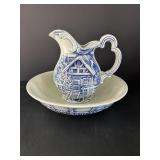 Vtg Pitcher & bowl - Mill House
