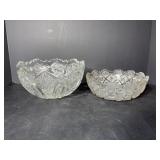 Vtg cut glass bowls (small chip)