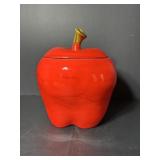 Vtg Lg Red Apple Cookie Jar marked USA 111...