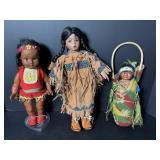 Vtg Indian dolls