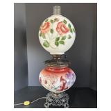 Vtg Hurricane Lamp - works