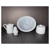 Martha Stewart blue bowl, cream & sugar...