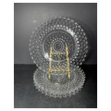 Vtg Hobnail plates (4) 8.5" Dia