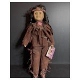 Vintage 16" Porcelain Indian Doll eyelashes...