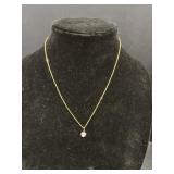 Vintage Sterling Chain & 10K Pendant