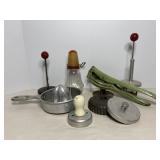 Juicer, Nut Chopper, Burger Press & Misc