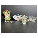 Vintage Ceramic Basket Pin Cushion Made In Japan,