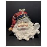 Santa Cookie Jar 10.5"x8"x9.5"H damage on beard