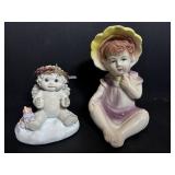 Vintage Girl & Dreamsicle Figurines