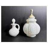 Milk Glass Lamp Globe & Pitcher