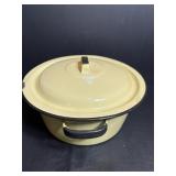 Vintage Enamelware Stock Lidded Pot