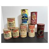 8 Vintage Tins