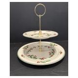 Christmas Dessert Plate needs screw in bottom