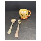 1950s Mrs Egg Toddler Drinking Cup & Wm Rogers