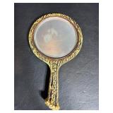 Vintage Faux Bois Hand Mirror