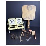 Vintage Doll Chair Accessories &Shirley Temple Fan