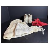 Vintage Baby Shoes & Doll Clothing