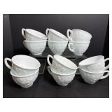 Indiana Glass Colony Harvest Milk Glass Tea Cups