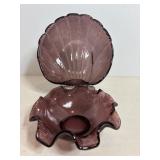 Vintage Amethyst Trinket Dishes