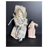 Vintage 5" & 8" Porcelain Dolls