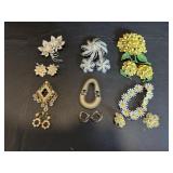 Vintage Pin & Earring Sets, Bracelet & Earrings Se