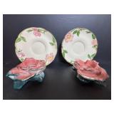 Vintage Candlestick Holders & Franciscanware Plate