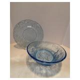 Indonesia Ice Blue 8.5"Serving Bowl & 10.5"Plate