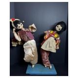 Vintage Geisha Dolls with Wood Stand