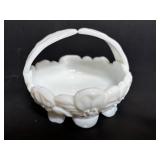 Vintage Westmoreland Milk Glass Dogwood Basket