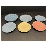 Homer Laughlin Fiestaware  Bowl, Plate & 4 Saucers