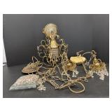 Vintage Chandelier with Crystal Accents, Ceiling