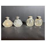 Vintage Clear Cut Glass Salt & Pepper Sets