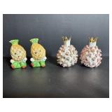 Vintage Pineapple Salt & Pepper Sets some damage