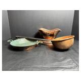Copper Ladle, Pan & Gravy Boat