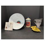 Metal bowl Rooster spoon holder & candle...