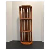 Vintage Wooden Corner Shelf 9"W X 27"H