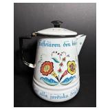 Vtg Swedish Berggren folk art enamelware...