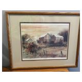"The Homestead" by Ted Carlson framed....