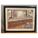Framed art print titled "Main Street soda.....