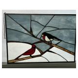 Stained Glass art "Birds" 20"W x 14"H