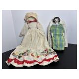 Amish style pillow case doll & misc cloth doll...