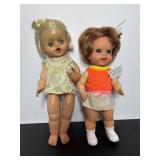 1967 Matell walking doll 12" &Vtg doll 13"