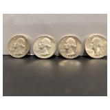 1961, 1963 & (2) 1964 Silver USA Washington..