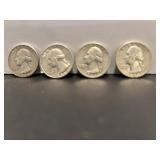 (4) 1964 Silver USA Washington Quarters-D